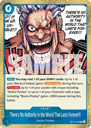 There's No Authority in the World That Lasts Forever!!! (OP17-055) - The World's Strongest Warriors One Piece