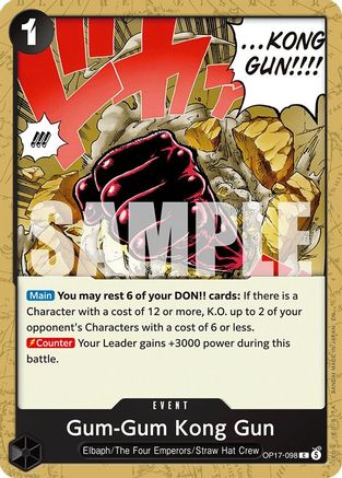 Gum-Gum Kong Gun (OP17-098) - The World's Strongest Warriors One Piece