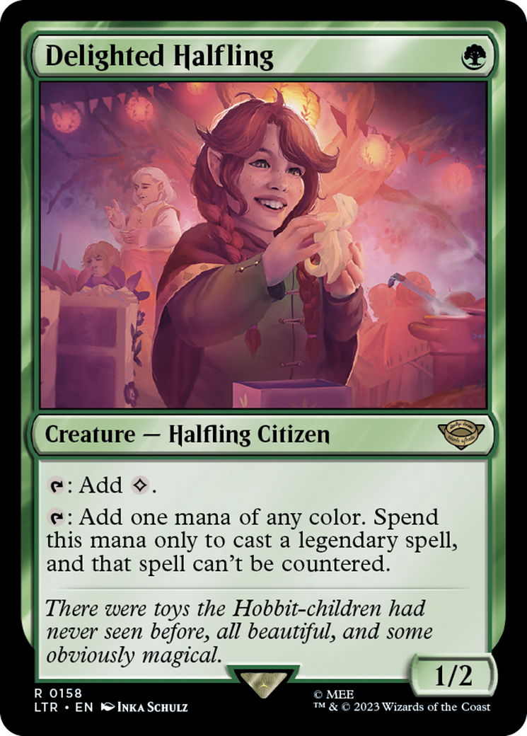 Delighted Halfling (LTR-158) - The Lord of the Rings: Tales of Middle-earth - Magic The Gathering