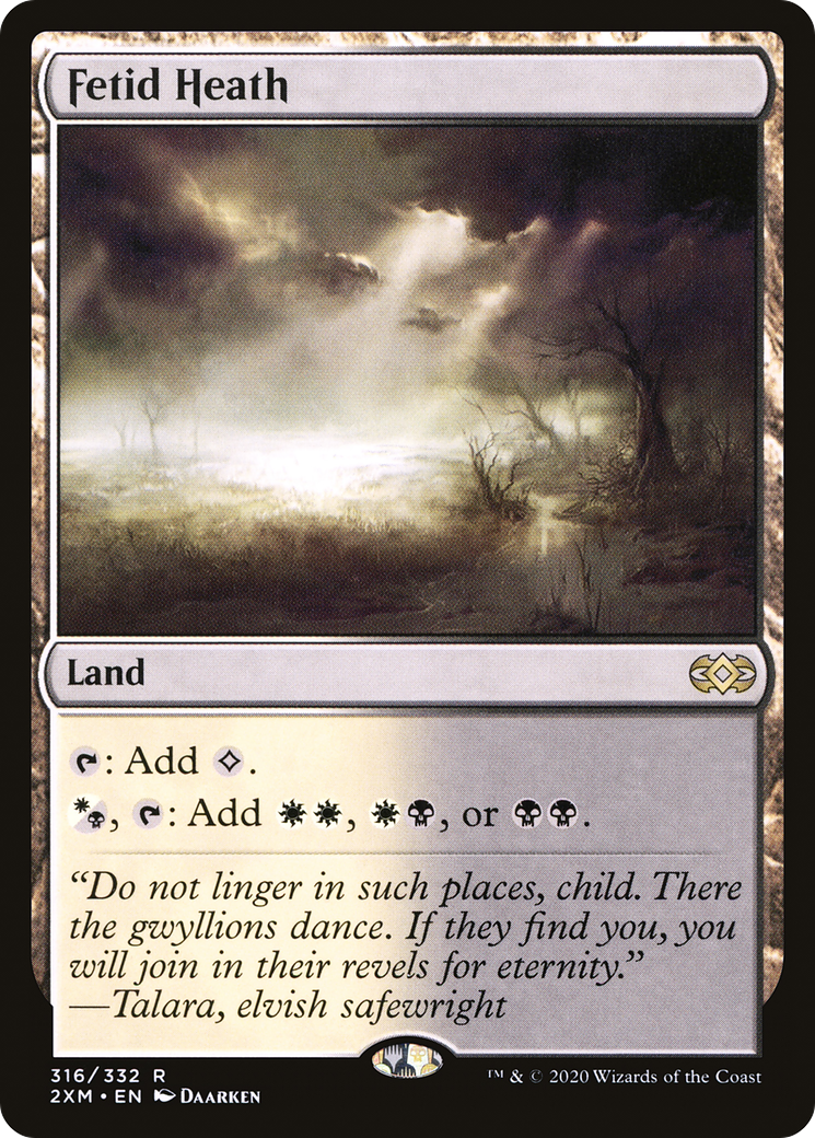 FOIL Fetid Heath (2XM-316) - Double Masters - Magic The Gathering