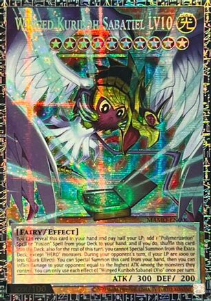 GRAND MASTER RARE Winged Kuriboh Sabatiel LV10 (GMR) (MAMO-EN006) - Magnificent Monsters 1st Edition