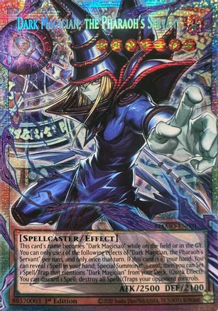 STARLIGHT RARE Dark Magician, the Pharaoh's Servant (Starlight Rare)  (Extended Art) (MAMO-EN001) - Magnificent Monsters 1st Edition