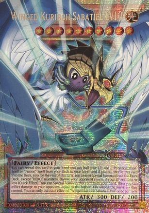 STARLIGHT RARE Winged Kuriboh Sabatiel LV10 (Starlight Rare) (Extended Art) (MAMO-EN006) - Magnificent Monsters 1st Edition