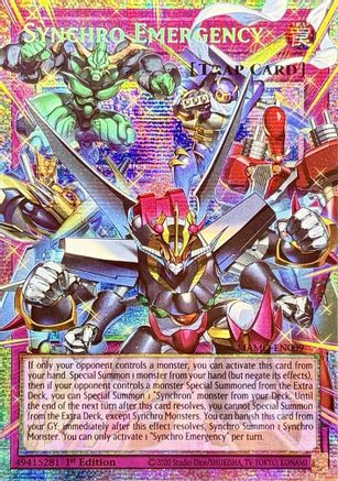 STARLIGHT RARE Synchro Emergency (Starlight Rare) (Extended Art) (MAMO-EN009) - Magnificent Monsters 1st Edition