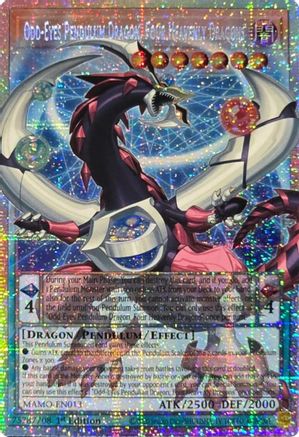 STARLIGHT RARE Odd-Eyes Pendulum Dragon, Four Heavenly Dragons (Starlight Rare) (Extended Art) (MAMO-EN013) - Magnificent Monsters 1st Edition