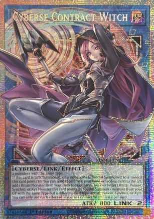 STARLIGHT RARE Cyberse Contract Witch (Starlight Rare) (Extended Art) (MAMO-EN018) - Magnificent Monsters 1st Edition