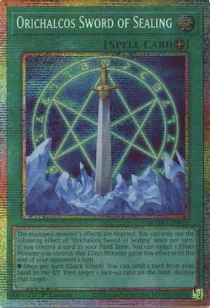 STARLIGHT RARE Orichalcos Sword of Sealing (Starlight Rare) (MAMO-EN022) - Magnificent Monsters 1st Edition