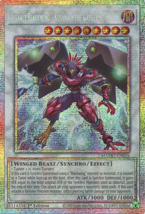 STARLIGHT RARE Assault Blackwing - Kusanagi the Gathering Storm (Starlight Rare) (MAMO-EN026) - Magnificent Monsters 1st Edition