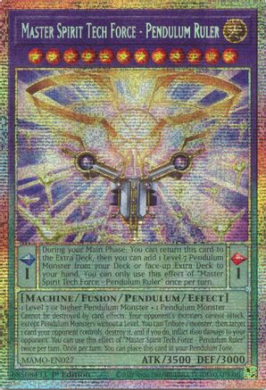 STARLIGHT RARE Master Spirit Tech Force - Pendulum Ruler (Starlight Rare) (MAMO-EN027) - Magnificent Monsters 1st Edition
