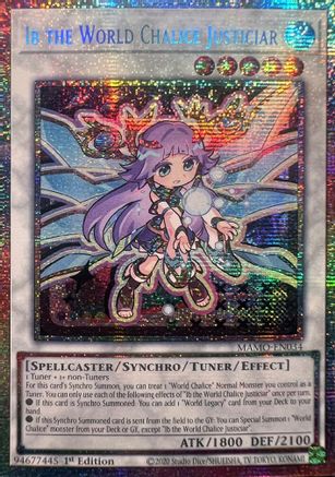 STARLIGHT RARE Ib the World Chalice Justiciar (Starlight Rare) (MAMO-EN034) - Magnificent Monsters 1st Edition
