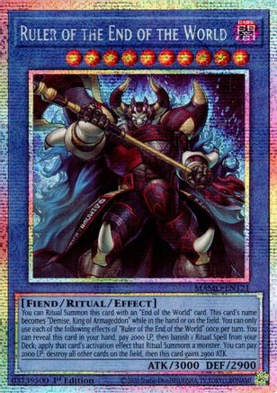 STARLIGHT RARE Ruler of the End of the World (Starlight Rare) (MAMO-EN121) - Magnificent Monsters 1st Edition