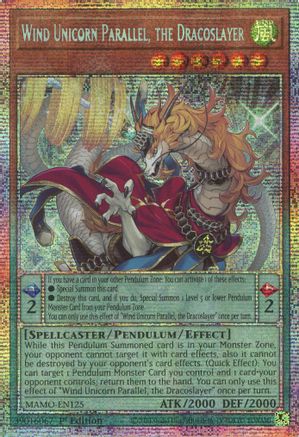 STARLIGHT RARE Wind Unicorn Parallel, the Dracoslayer (Starlight Rare) (MAMO-EN125) - Magnificent Monsters 1st Edition