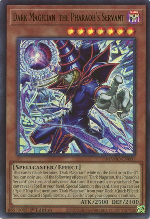 ULTRA RARE Dark Magician, the Pharaoh's Servant (MAMO-EN001) - Magnificent Monsters 1st Edition