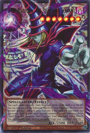 ULTRA RARE Dark Magician, the Pharaoh's Servant (Extended Art) (MAMO-EN001) - Magnificent Monsters 1st Edition