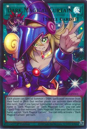 ULTRA RARE Dark Magical Curtain (Extended Art) (MAMO-EN003) - Magnificent Monsters 1st Edition