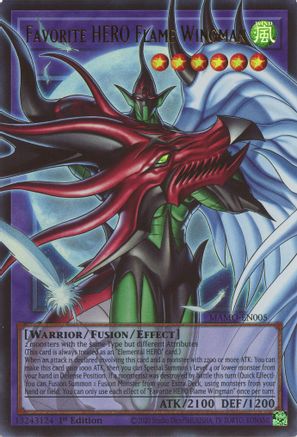 ULTRA RARE Favorite HERO Flame Wingman (Extended Art) (MAMO-EN005) - Magnificent Monsters 1st Edition