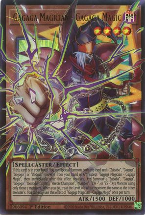 ULTRA RARE Gagaga Magician - Gagaga Magic (Extended Art) (MAMO-EN011) - Magnificent Monsters 1st Edition
