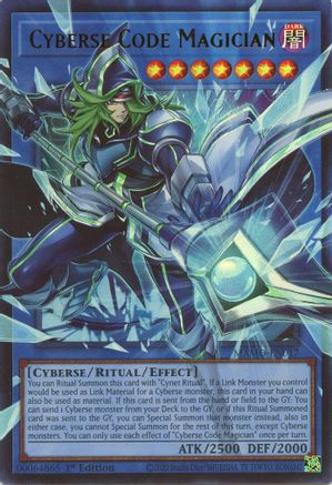 ULTRA RARE Cyberse Code Magician (Extended Art) (MAMO-EN017) - Magnificent Monsters 1st Edition
