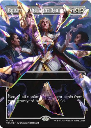 FOIL Return to the Light Realms (Borderless) (Facet Foil) (0451) (FRA-451) - Reality Fracture - Magic The Gathering