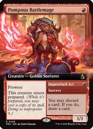 Pompous Battlemage (Extended Art) (FRA-428) - Reality Fracture - Magic The Gathering