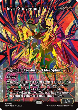 FOIL Ingris Stingerquill (Showcase) (Fracture Foil) (0419) (FRA-419) - Reality Fracture - Magic The Gathering