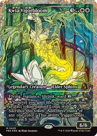 FOIL Kwia Vigorbloom (Showcase) (Fracture Foil) (0420) (FRA-420) - Reality Fracture - Magic The Gathering
