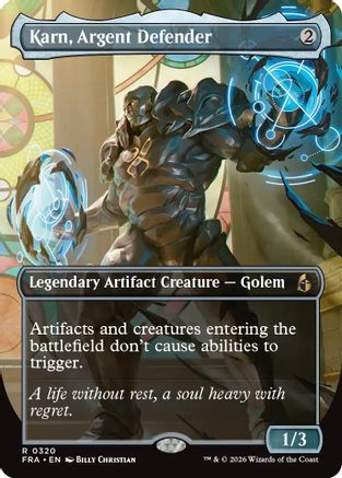 Karn, Argent Defender (Borderless) (FRA-320) - Reality Fracture - Magic The Gathering