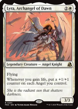 FOIL Lyra, Archangel of Dawn (FRA-201) - Reality Fracture - Magic The Gathering