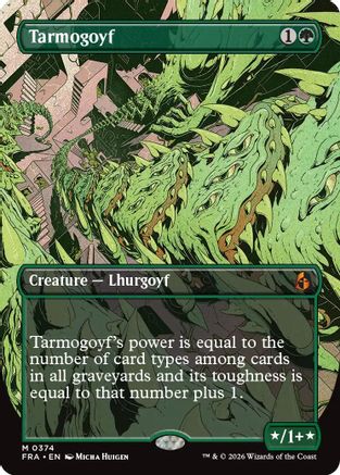 FOIL Tarmogoyf (Borderless) (FRA-374) - Reality Fracture - Magic The Gathering