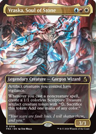 FOIL Vraska, Soul of Stone (Borderless) (FRA-318) - Reality Fracture - Magic The Gathering
