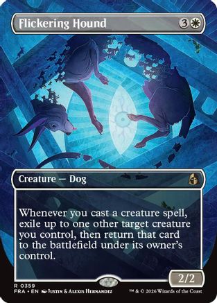 Flickering Hound (Borderless) (FRA-359) - Reality Fracture - Magic The Gathering