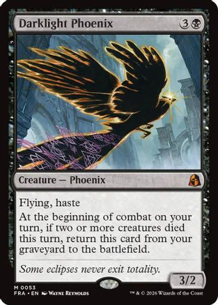 FOIL Darklight Phoenix (FRA-053) - Reality Fracture - Magic The Gathering