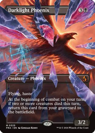 Darklight Phoenix (Borderless) (0325) (FRA-325) - Reality Fracture - Magic The Gathering