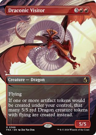 Draconic Visitor (Borderless) (FRA-368) - Reality Fracture - Magic The Gathering
