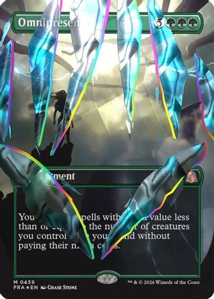 FOIL Omnipresence (Borderless) (Facet Foil) (0459) (FRA-459) - Reality Fracture - Magic The Gathering