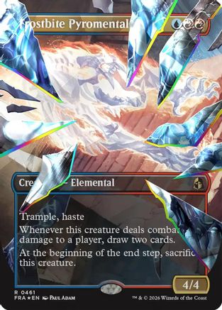 FOIL Frostbite Pyromental (Borderless) (Facet Foil) (FRA-461) - Reality Fracture - Magic The Gathering
