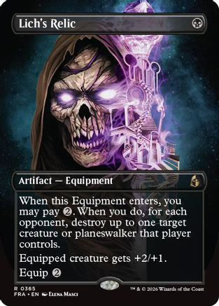 FOIL Lich's Relic (Borderless) (FRA-365) - Reality Fracture - Magic The Gathering