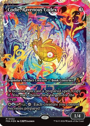 FOIL Codie, Ravenous Codex (Showcase) (Fracture Foil) (FRA-422) - Reality Fracture - Magic The Gathering