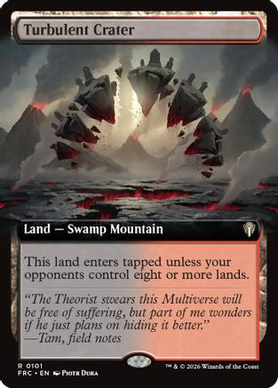 Turbulent Crater (Extended Art) (FRC-101) - Commander: Reality Fracture - Magic The Gathering