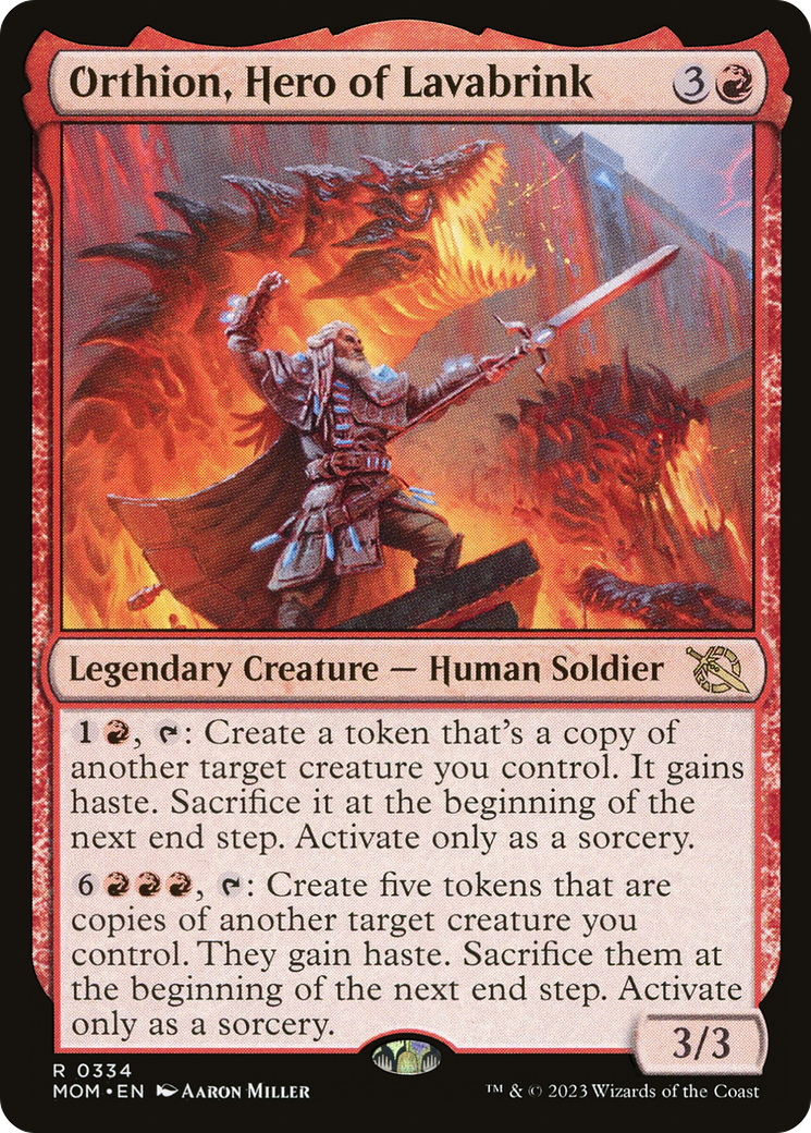 FOIL Orthion, Hero of Lavabrink (MOM-334) - March of the Machine - Magic The Gathering