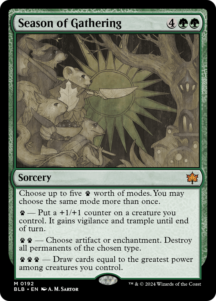 Season of Gathering (BLB-192) - Bloomburrow - Magic The Gathering