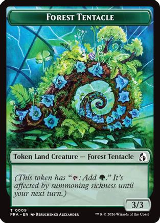 Forest Tentacle // Beast Double-Sided Token (FRA-9 // 8) - Reality Fracture - Magic The Gathering