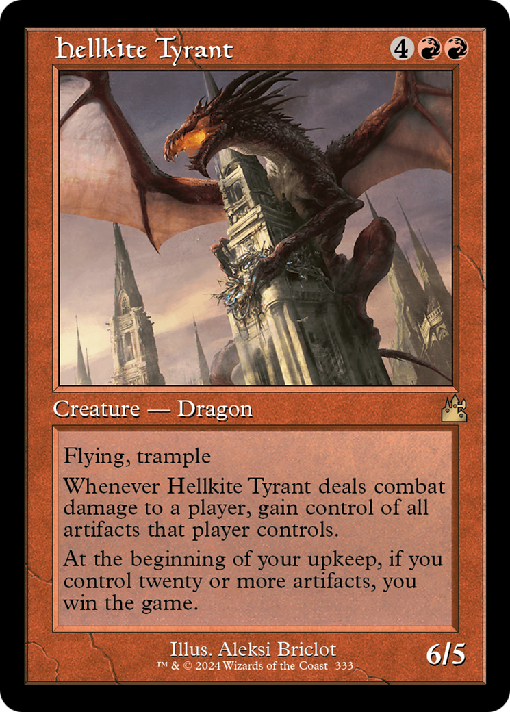 Hellkite Tyrant (Retro Frame) (RVR-333) - Ravnica Remastered - Magic The Gathering