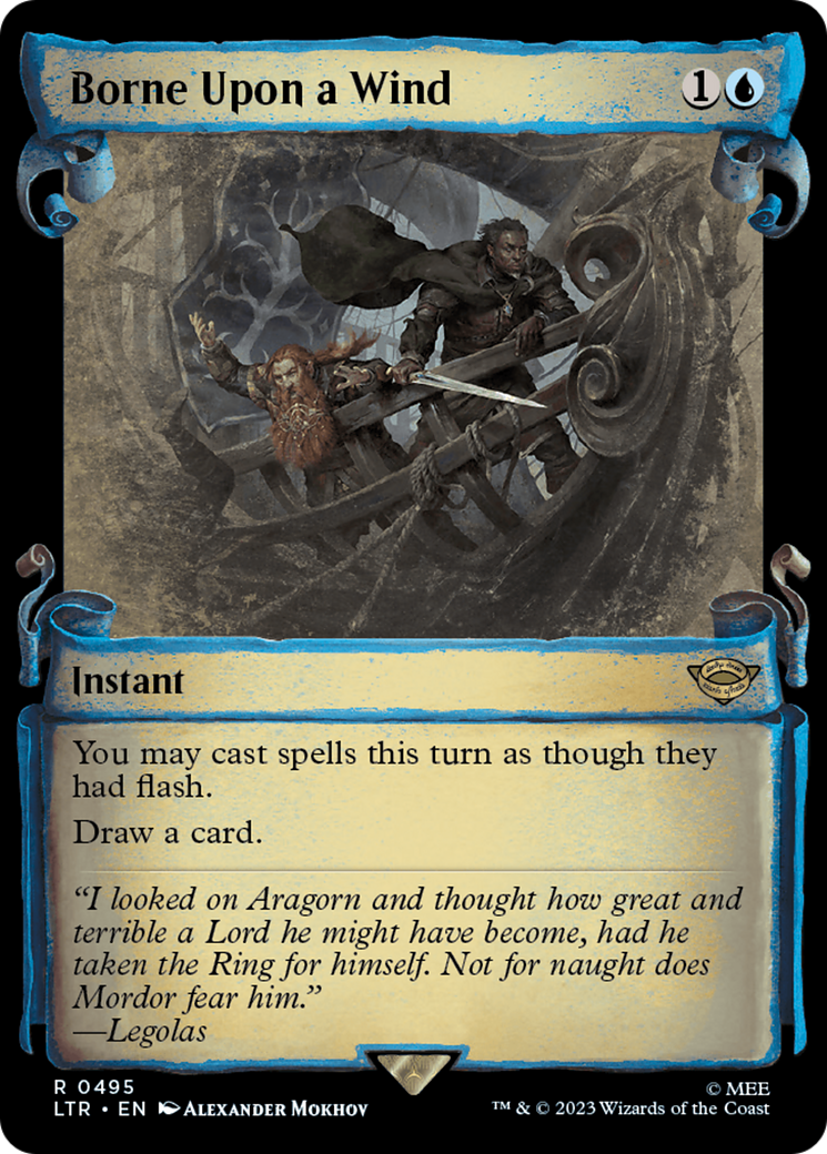 Borne Upon a Wind (Showcase Scrolls) (LTR-495) - The Lord of the Rings: Tales of Middle-earth - Magic The Gathering