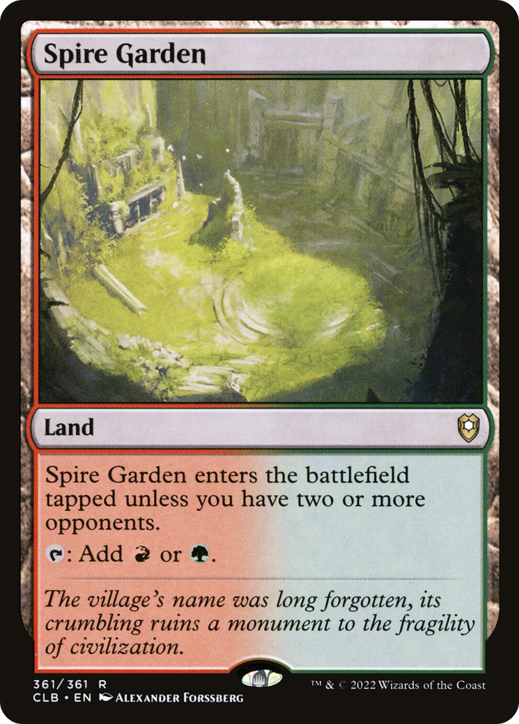 FOIL Spire Garden (CLB-361) - Commander Legends: Battle for Baldur's Gate - Magic The Gathering