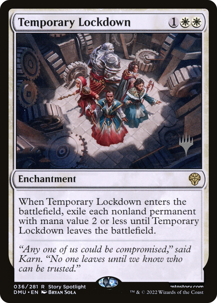 Temporary Lockdown (PPDMU-036) - Dominaria United Promos - Magic The Gathering