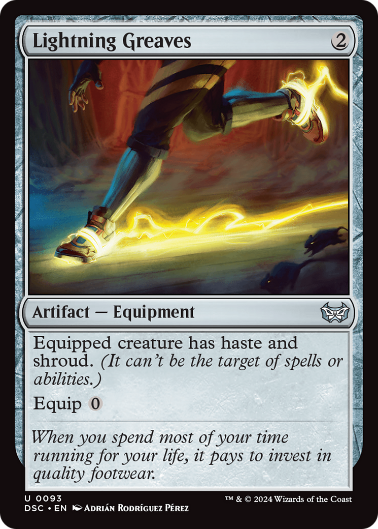 Lightning Greaves (DSC-093) - Duskmourn: House of Horror Commander - Magic The Gathering