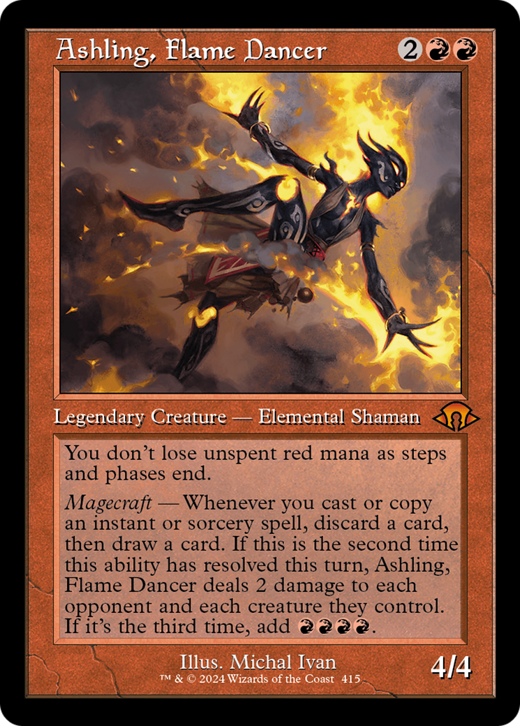 FOIL Ashling, Flame Dancer (Retro Frame) (MH3-415) - Modern Horizons 3 - Magic The Gathering