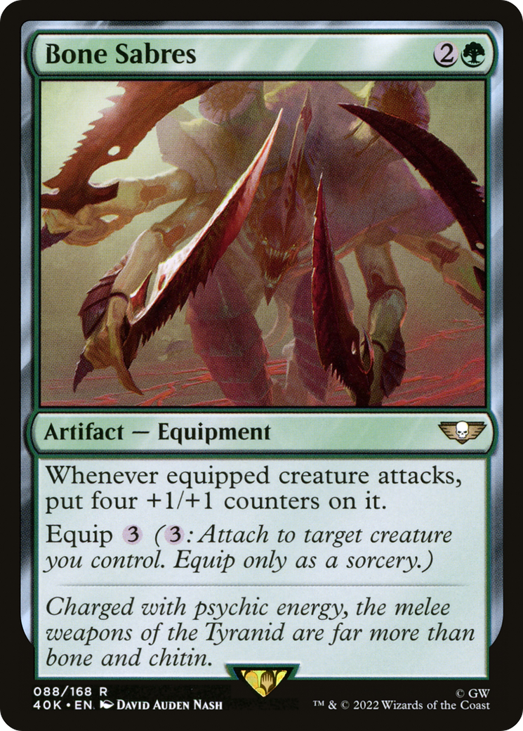 Bone Sabres (40K-088) - Warhammer 40,000 Commander - Magic The Gathering