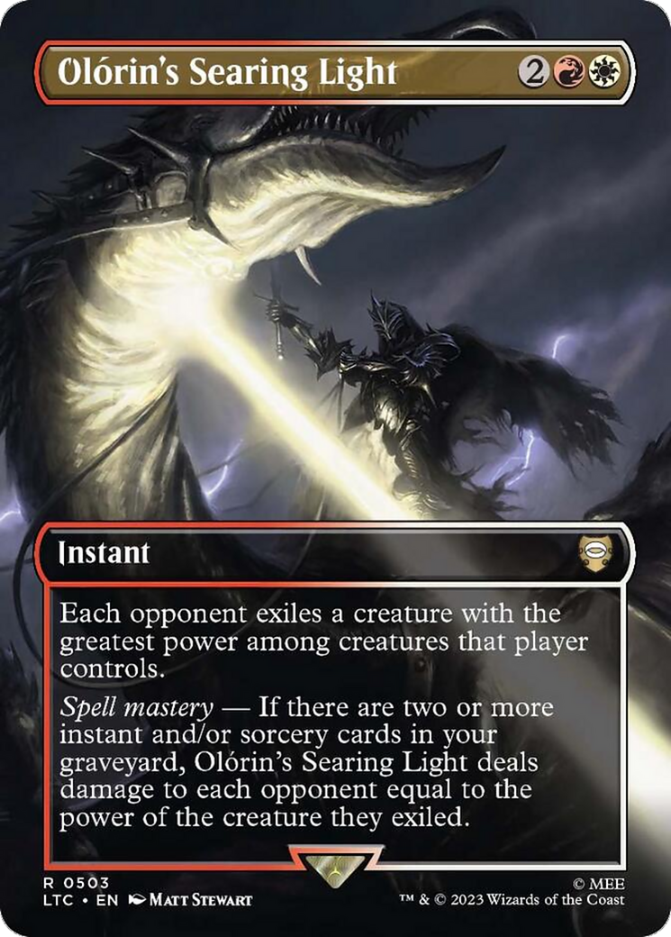 FOIL Olorin's Searing Light (Borderless) (LTC-503) - Tales of Middle-earth Commander - Magic The Gathering